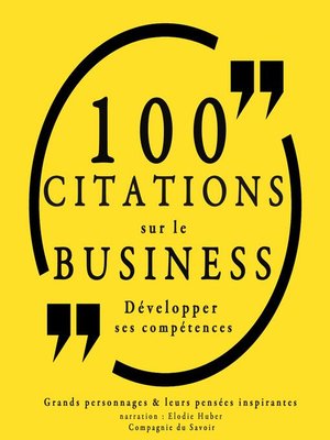 cover image of 100 citations sur le business